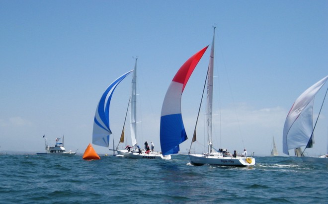 Close finish in the Roads - SDYC Yachting Cup 2010 © Lynn Fitzpatrick